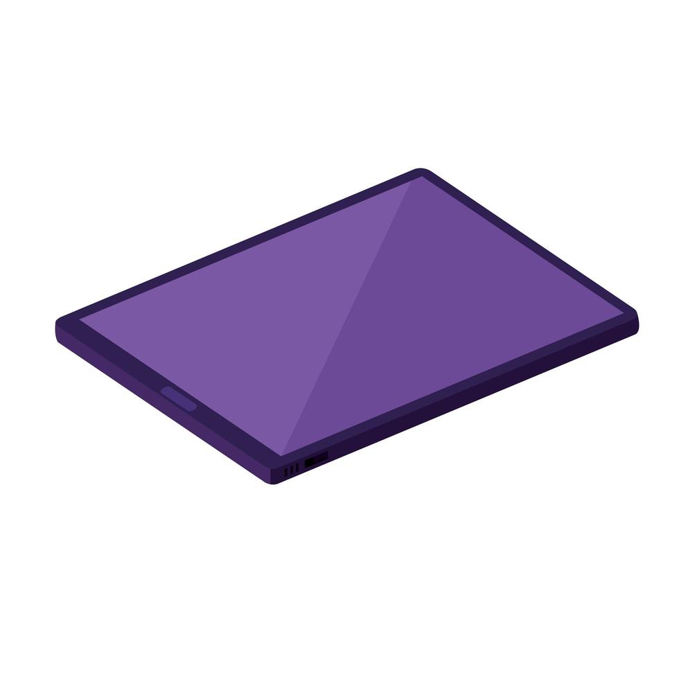 tablet electronic device isometric icon vector