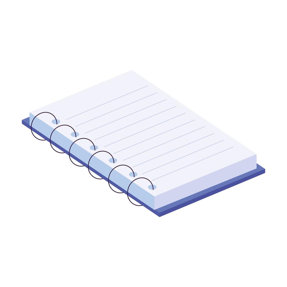 note book supply isometric icon vector
