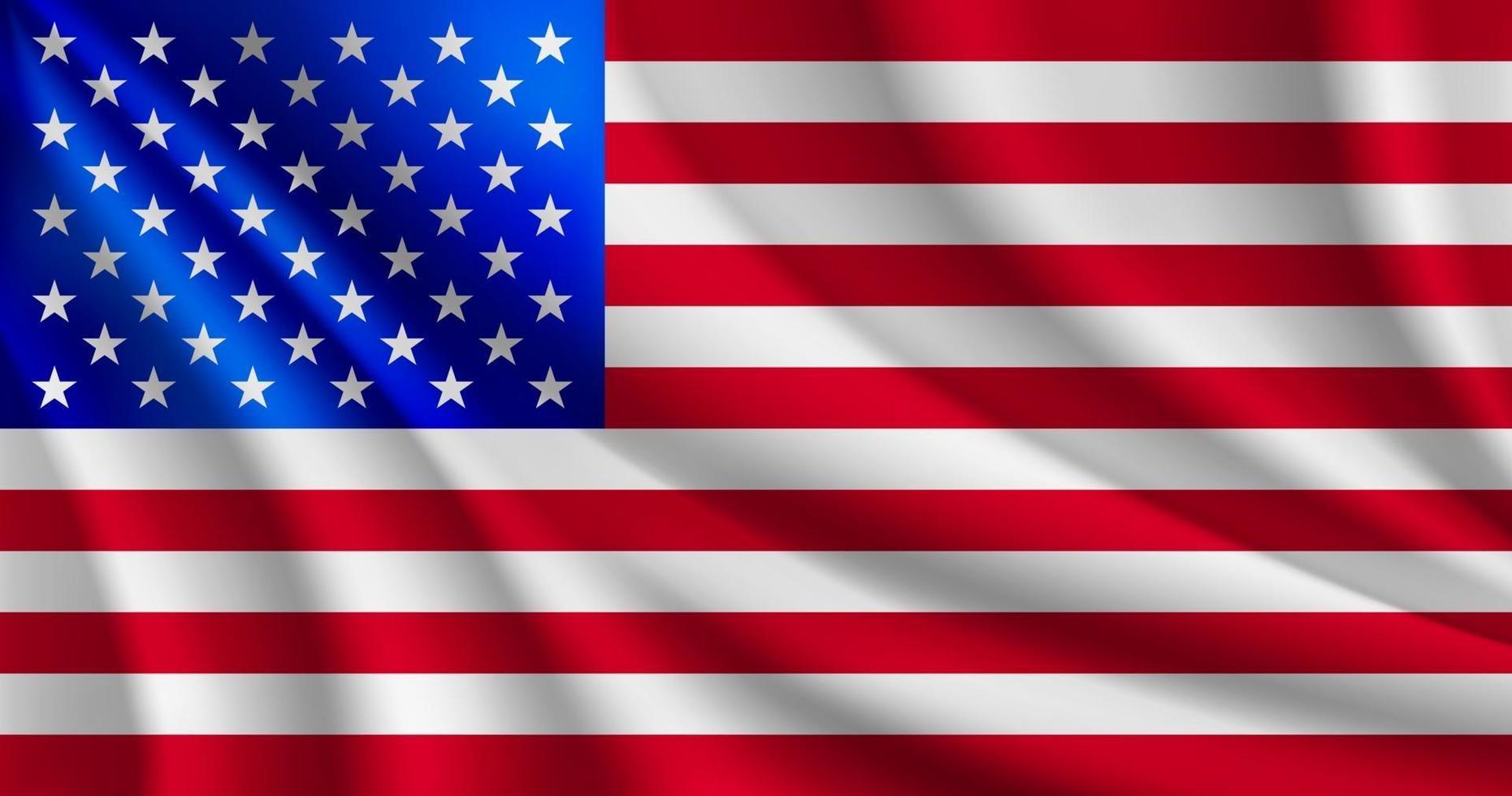 Usa flag illustration vector