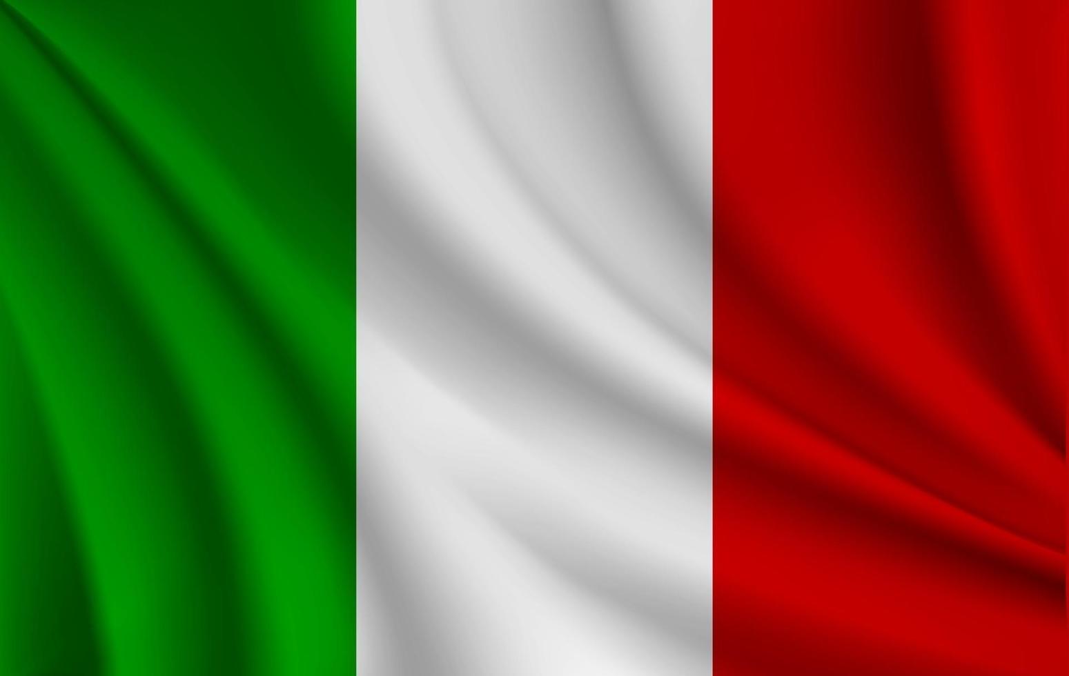 ilustración de la bandera italiana vector