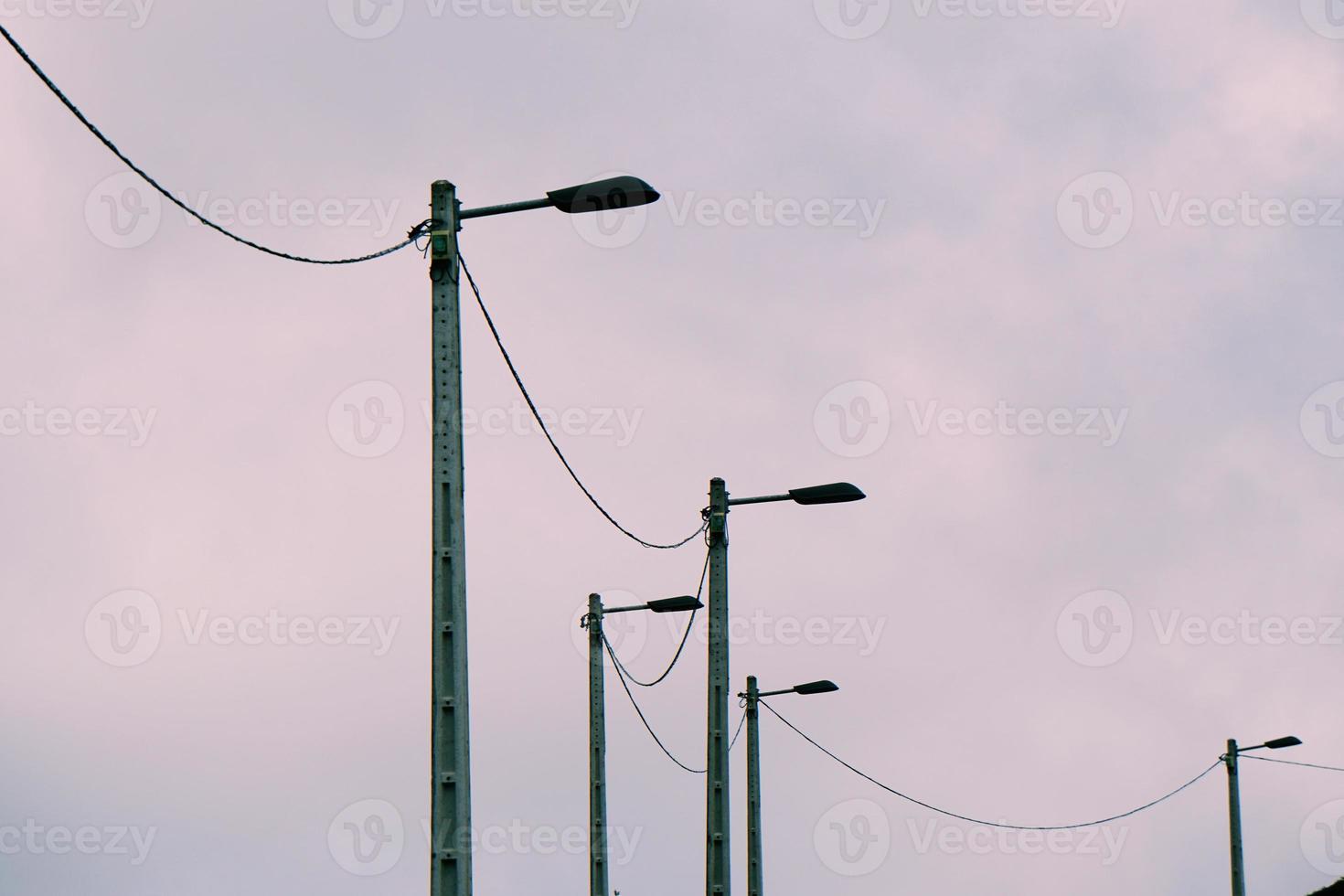 street lamp on the street photo