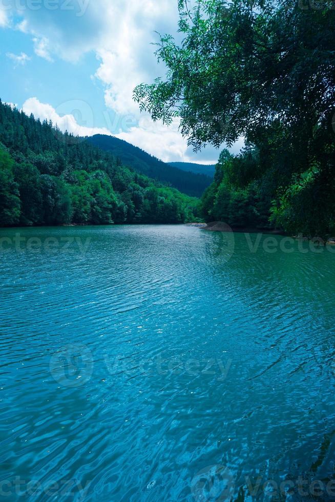 lake in the mountain photo