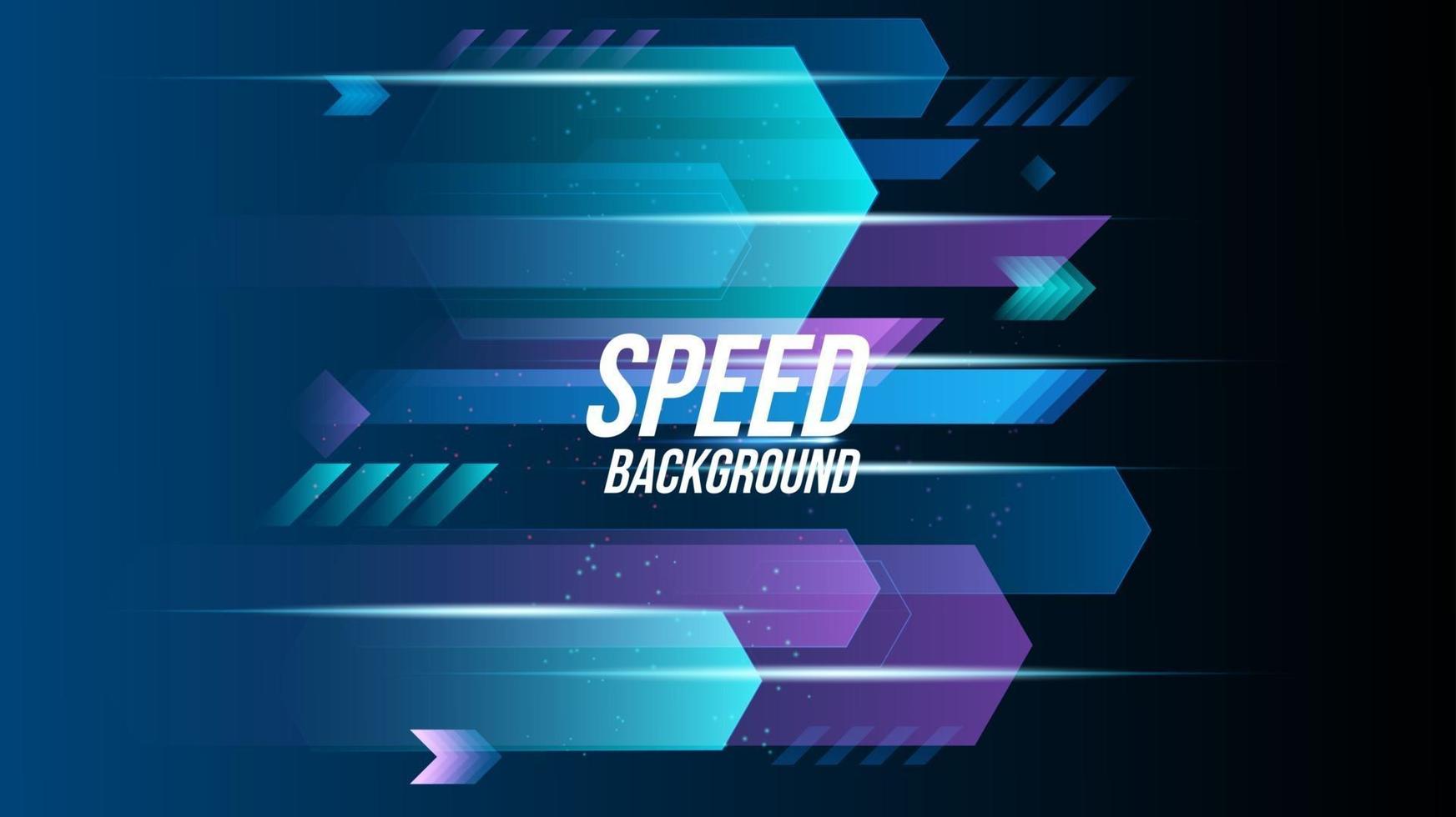 Tecnología de fondo abstracto carreras de alta velocidad para deportes de luz de larga exposición sobre fondo negro vector