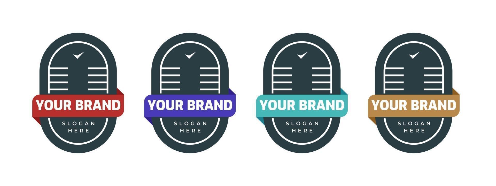 Business badge circle or round design. Vector illustration.