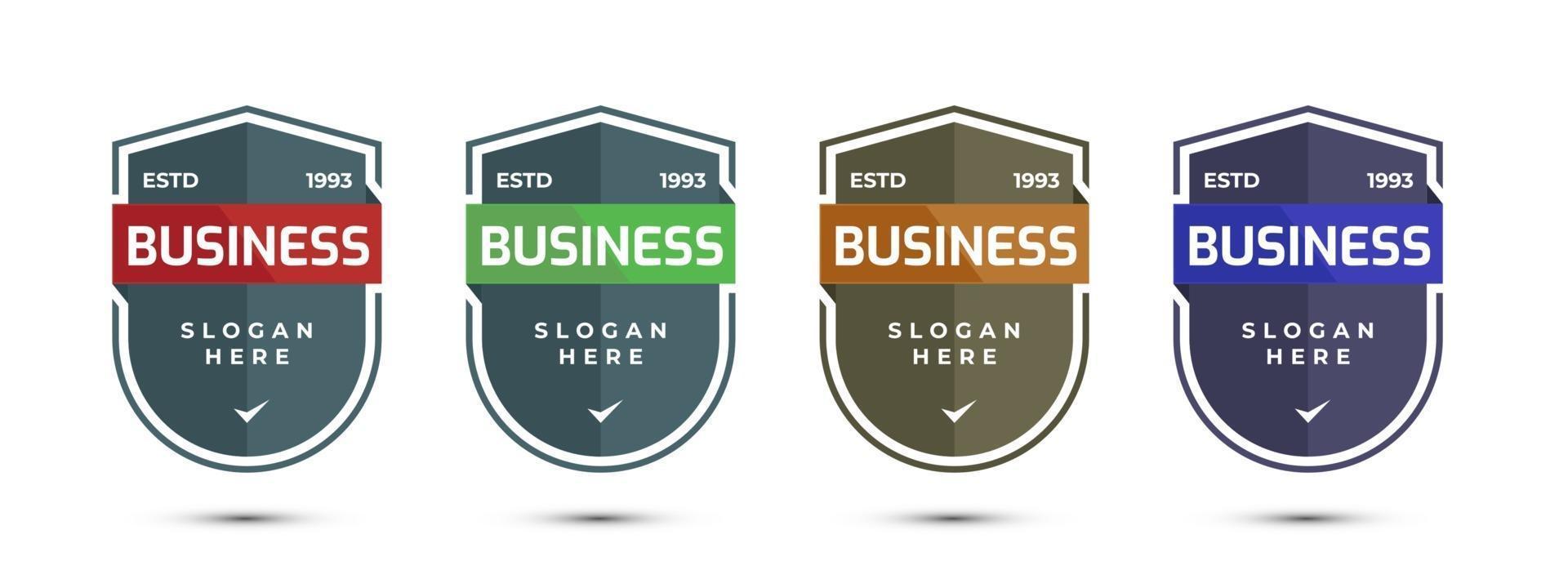 Business badge circle or round design. Vector illustration.