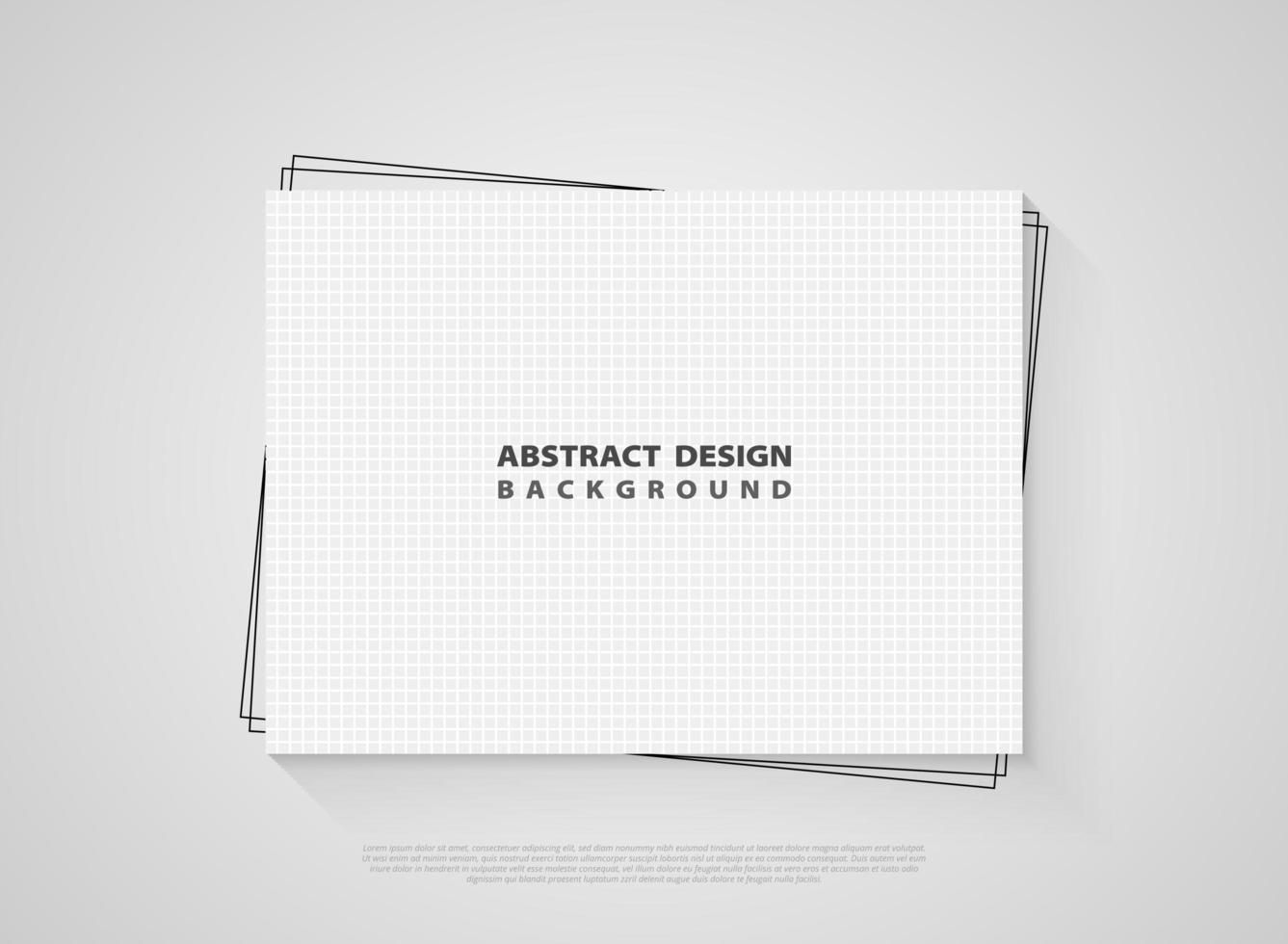 Abstract white square pattern geometric design background. vector