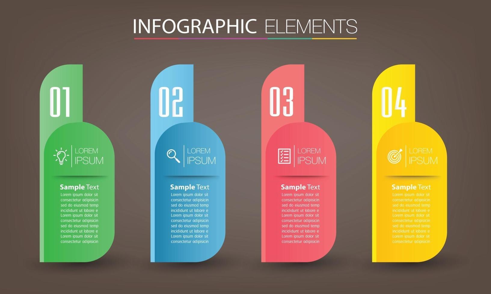 modern text box template banner Infographics vector