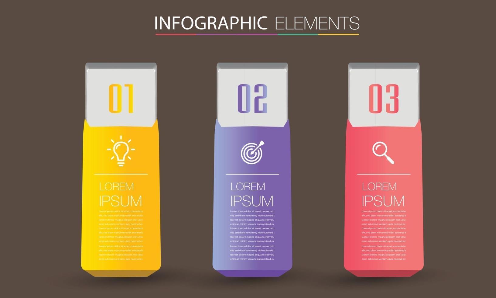 modern text box template banner Infographics vector