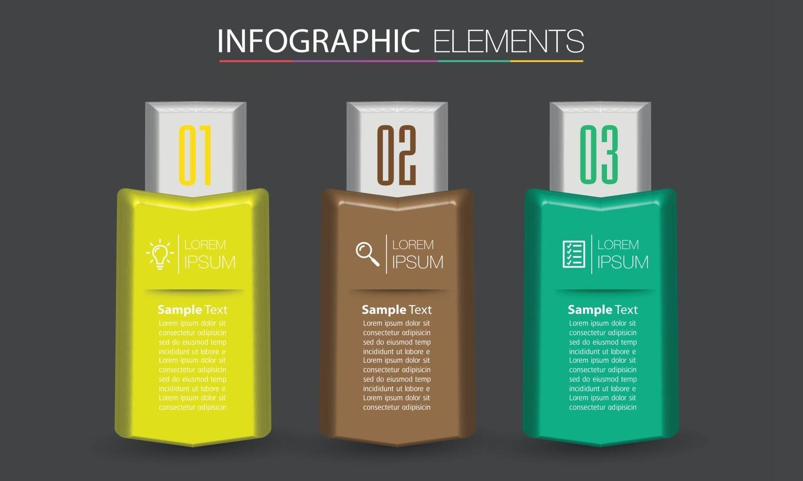 modern text box template banner Infographics vector