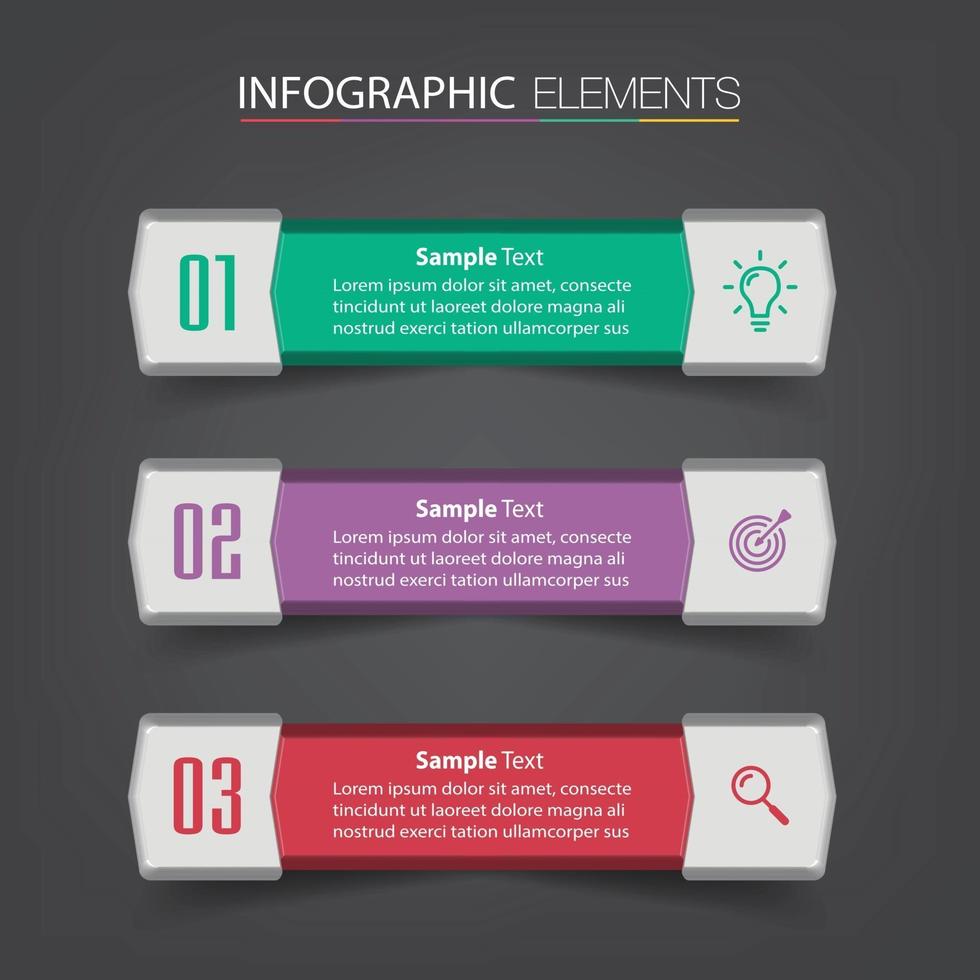 modern text box template banner Infographics vector