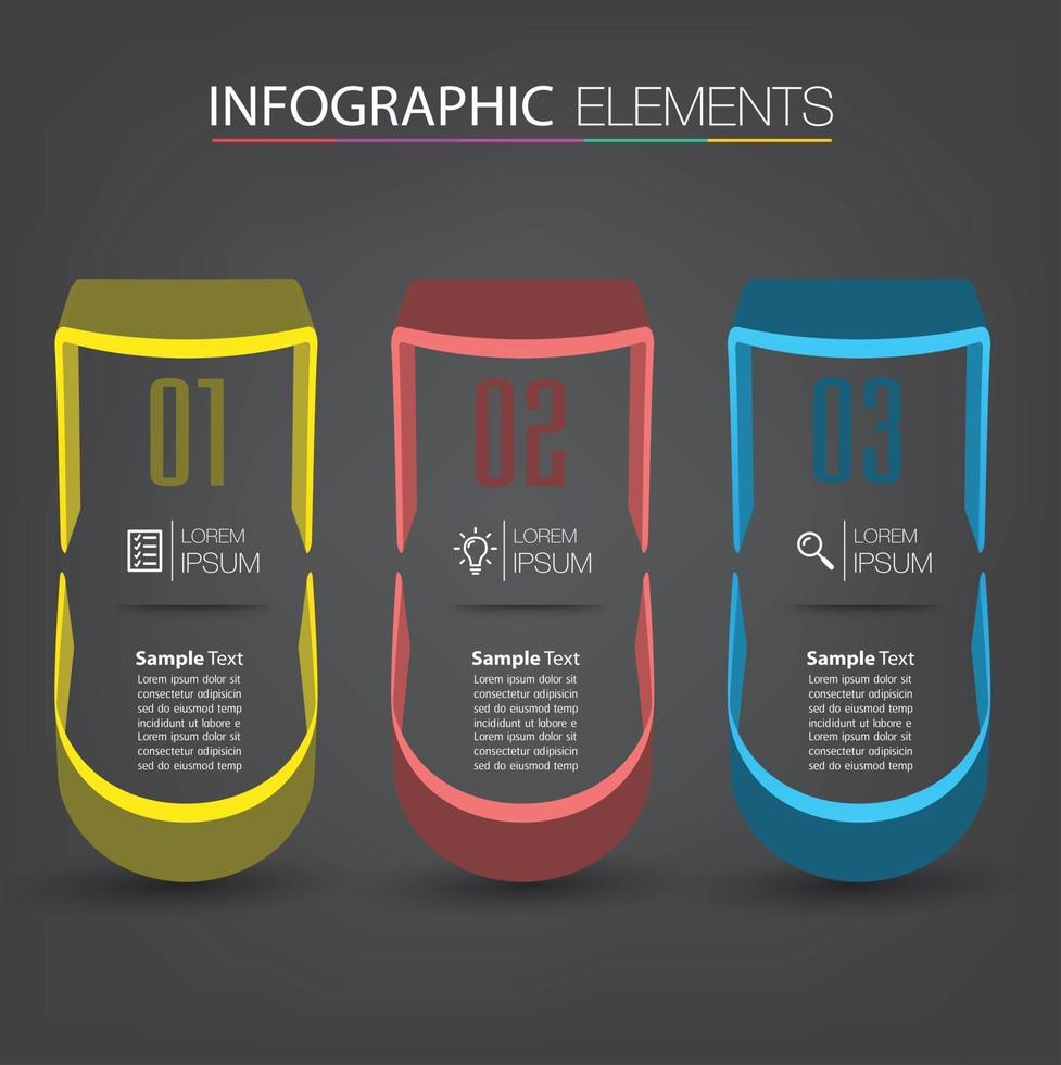 modern text box template banner Infographics vector