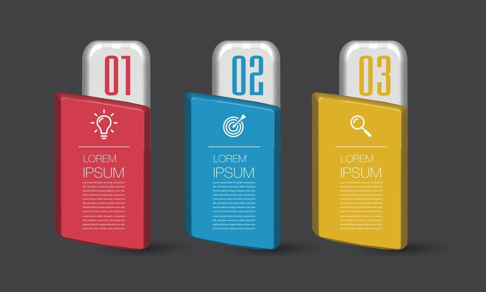 modern text box template banner Infographics vector