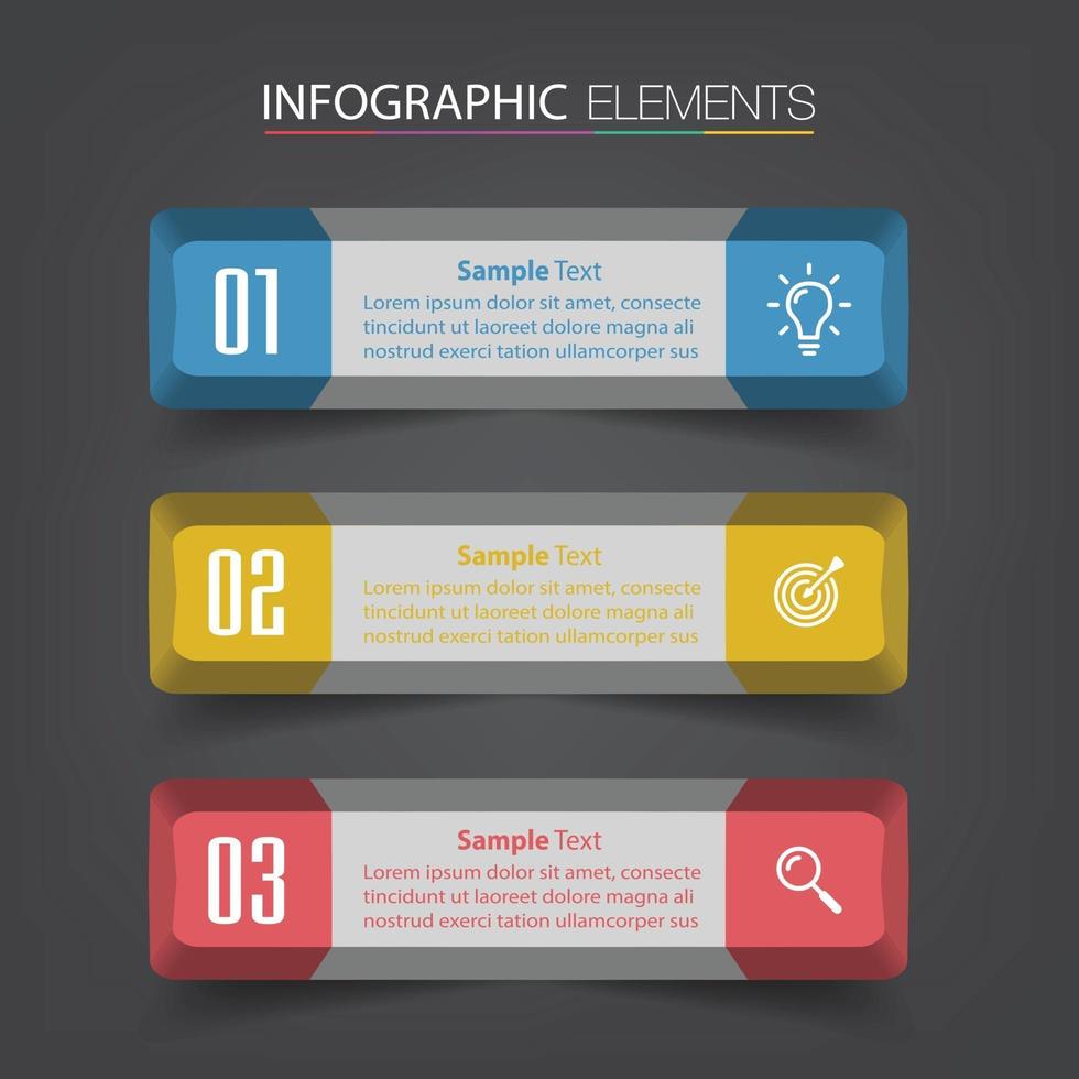 modern text box template banner Infographics vector