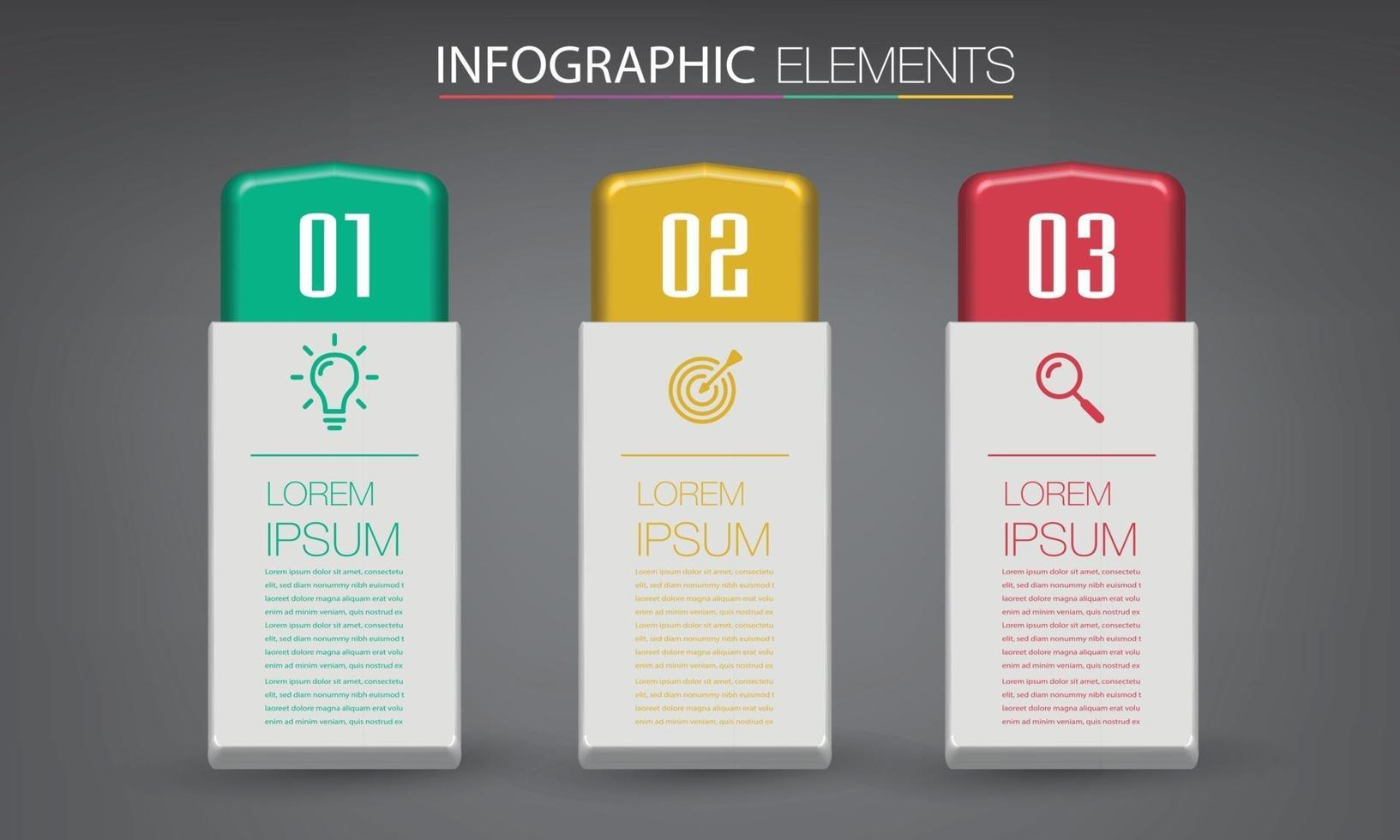 modern text box template banner Infographics vector