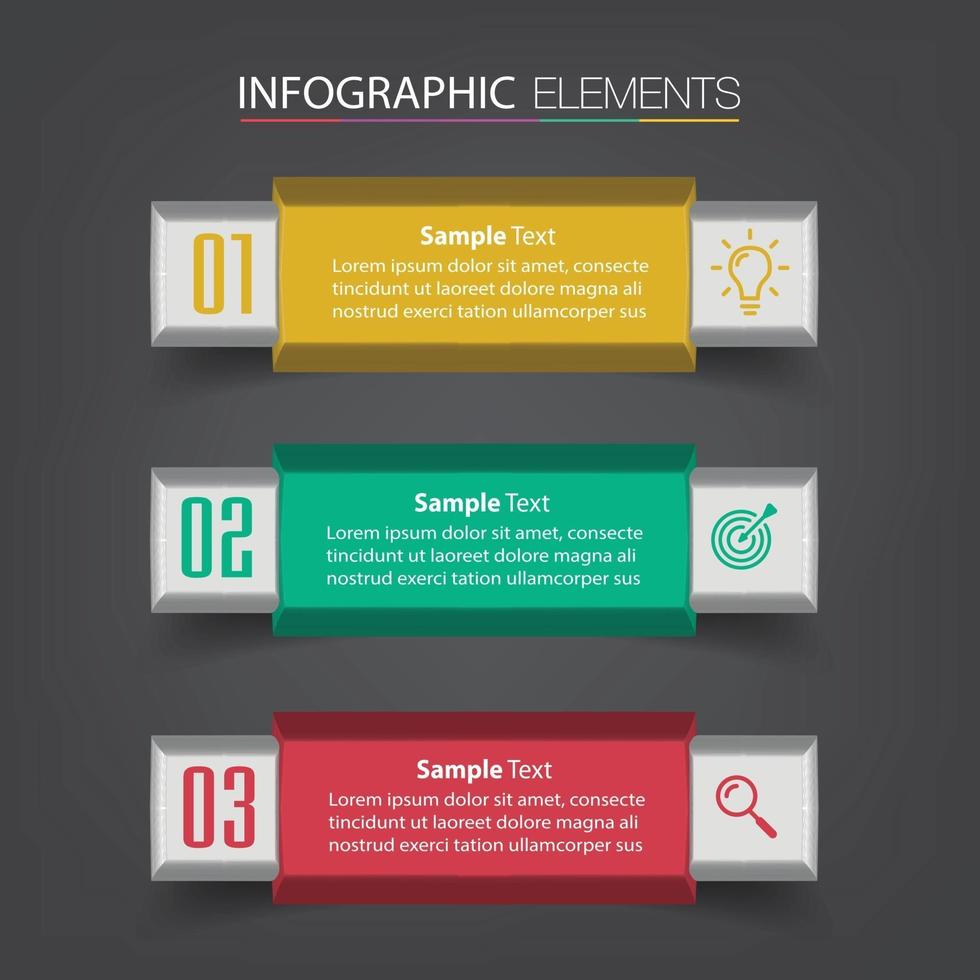 modern text box template banner Infographics vector
