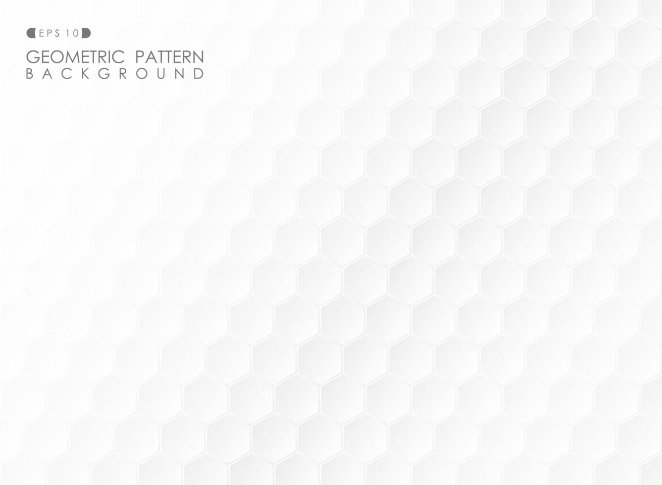 Abstract of futuristic gradient white pentagonal pattern background. vector