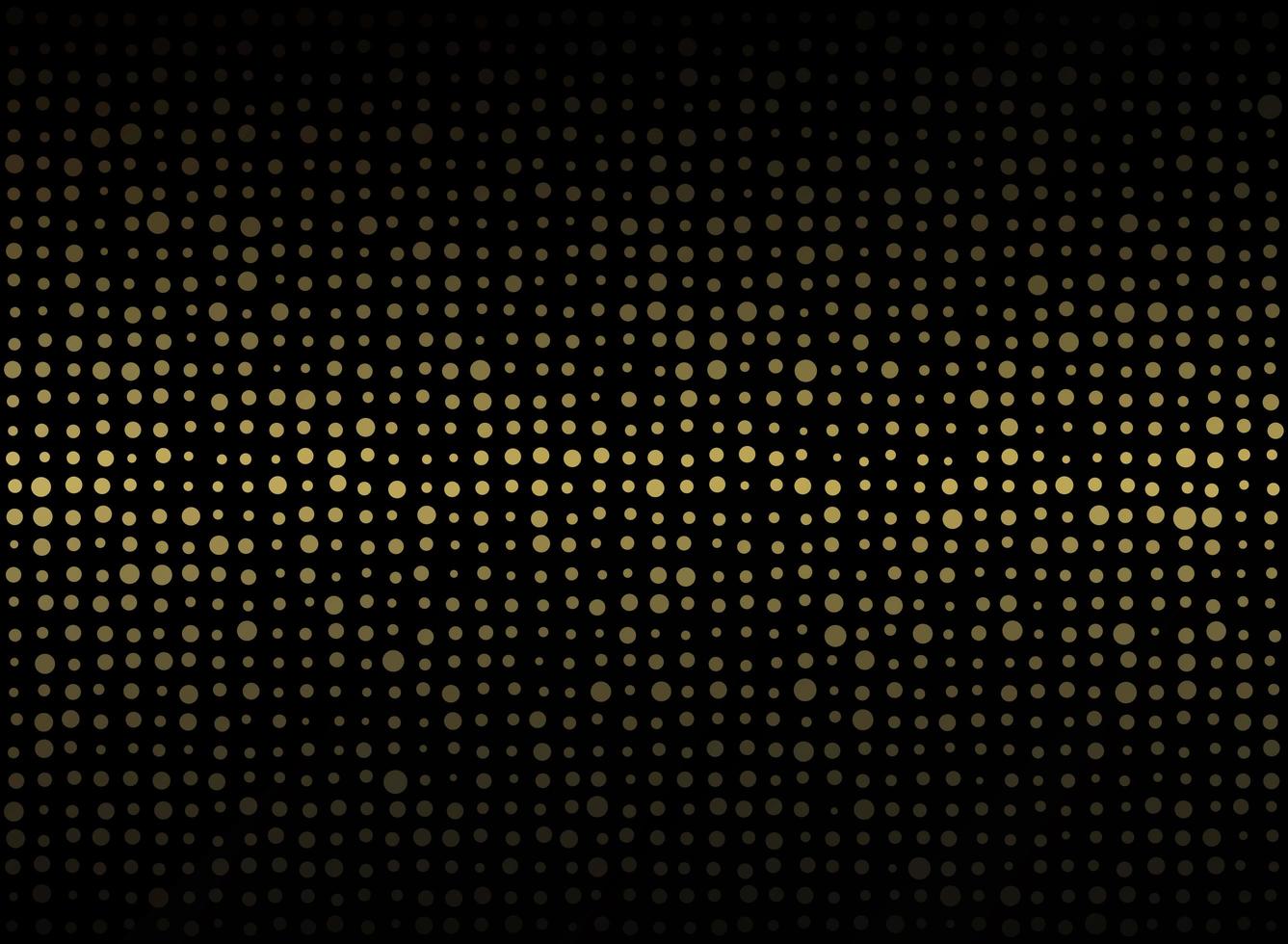 Abstract dark background with small mixed sized gold circle shape random pattern. vector