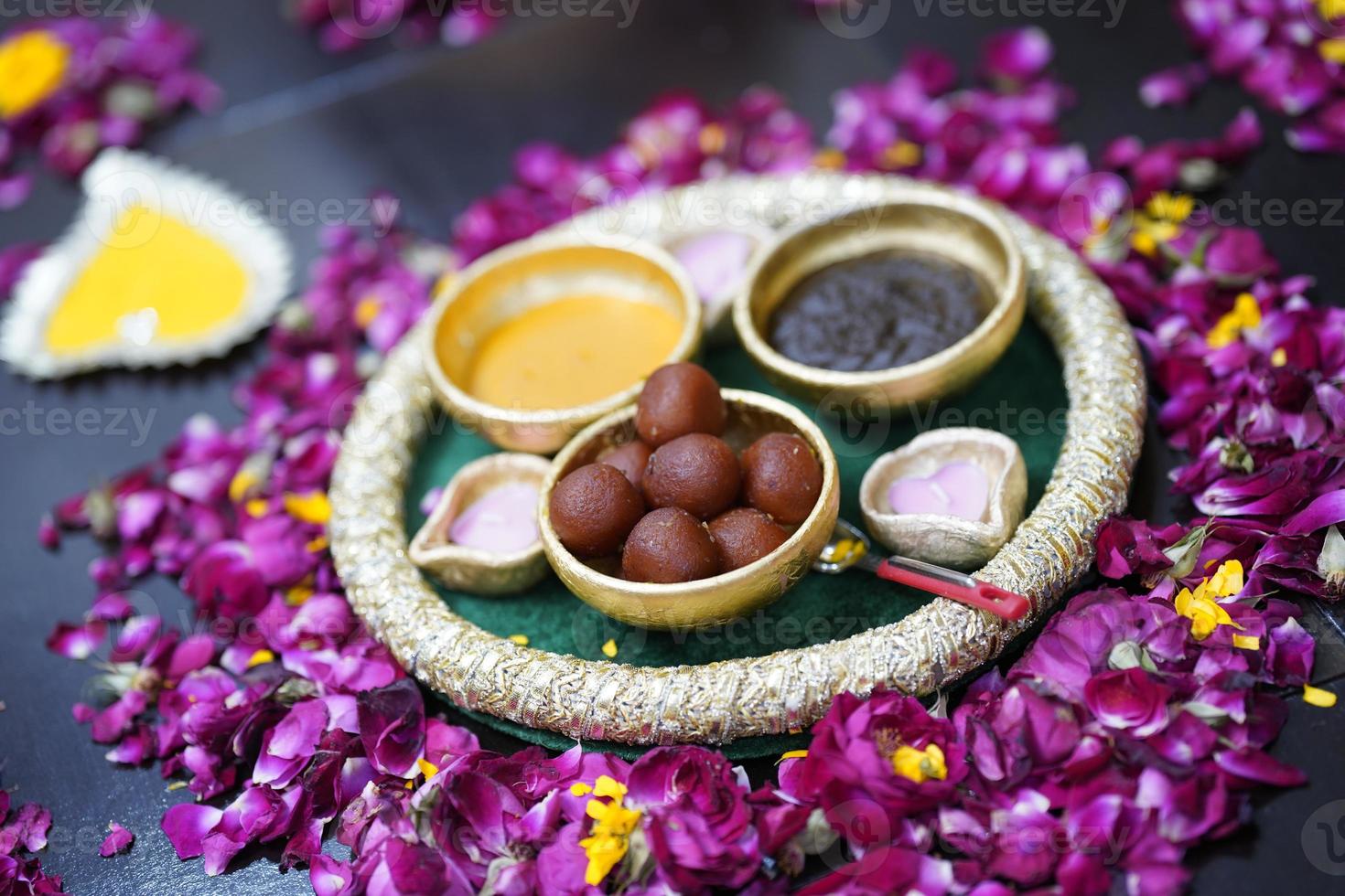 Wedding sweets for bridal photo