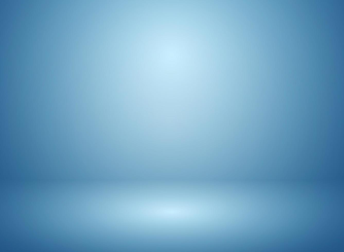 Abstract soft blur of gradient blue studio and wall background. vector