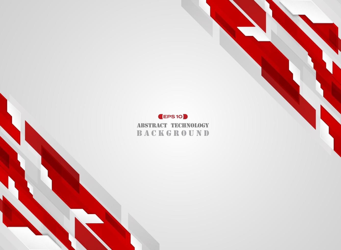 Abstract of stripe futuristic gradient red line in edge pattern with white decoration shadow background. vector