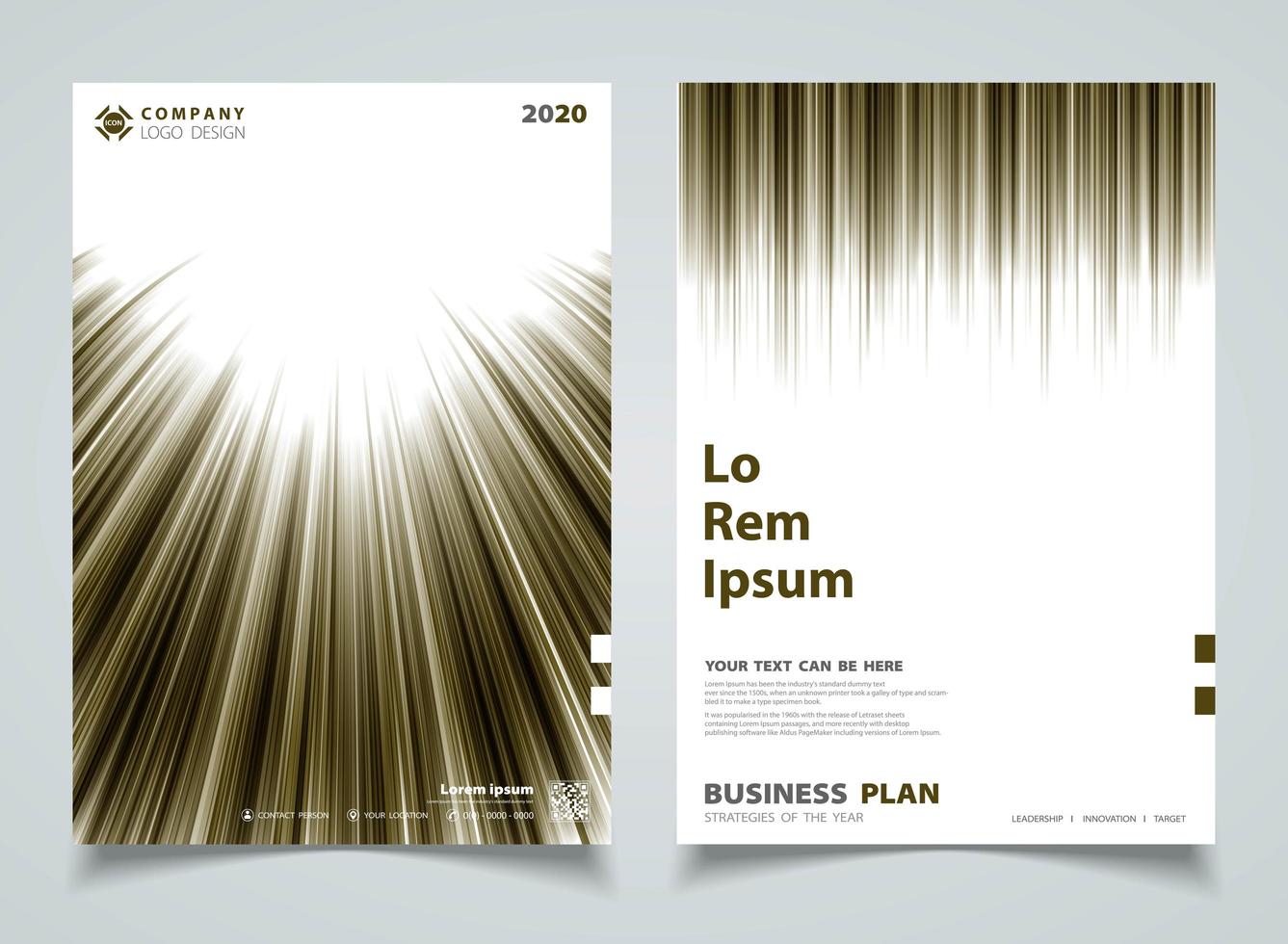 Abstract dark gold lines of movement brochure decoration background. vector