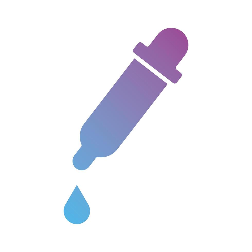 medicine drug dropper gradient silhouette style vector