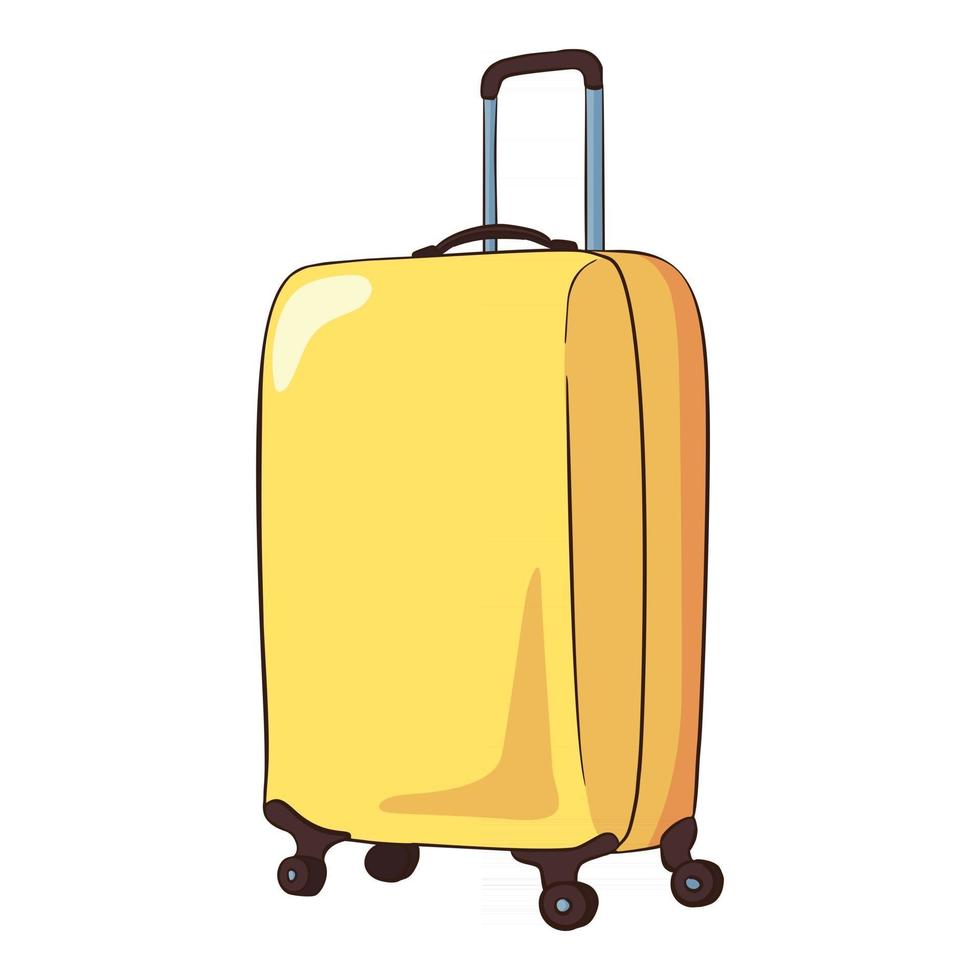 Hand Drawn Yellow Suitcase vector