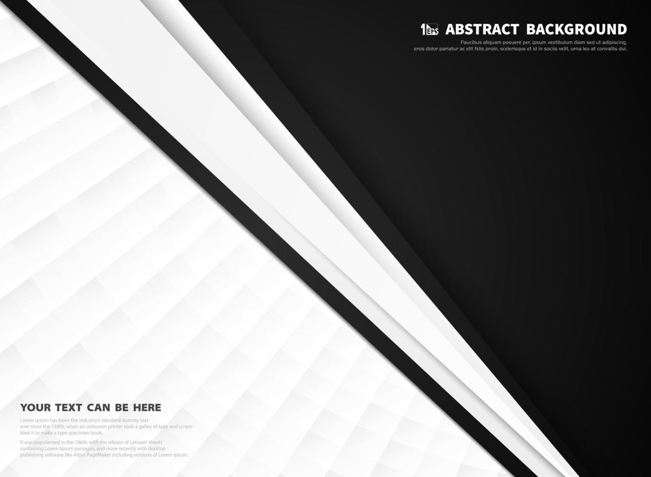 Abstract black and white technology corporate cover design background. vector