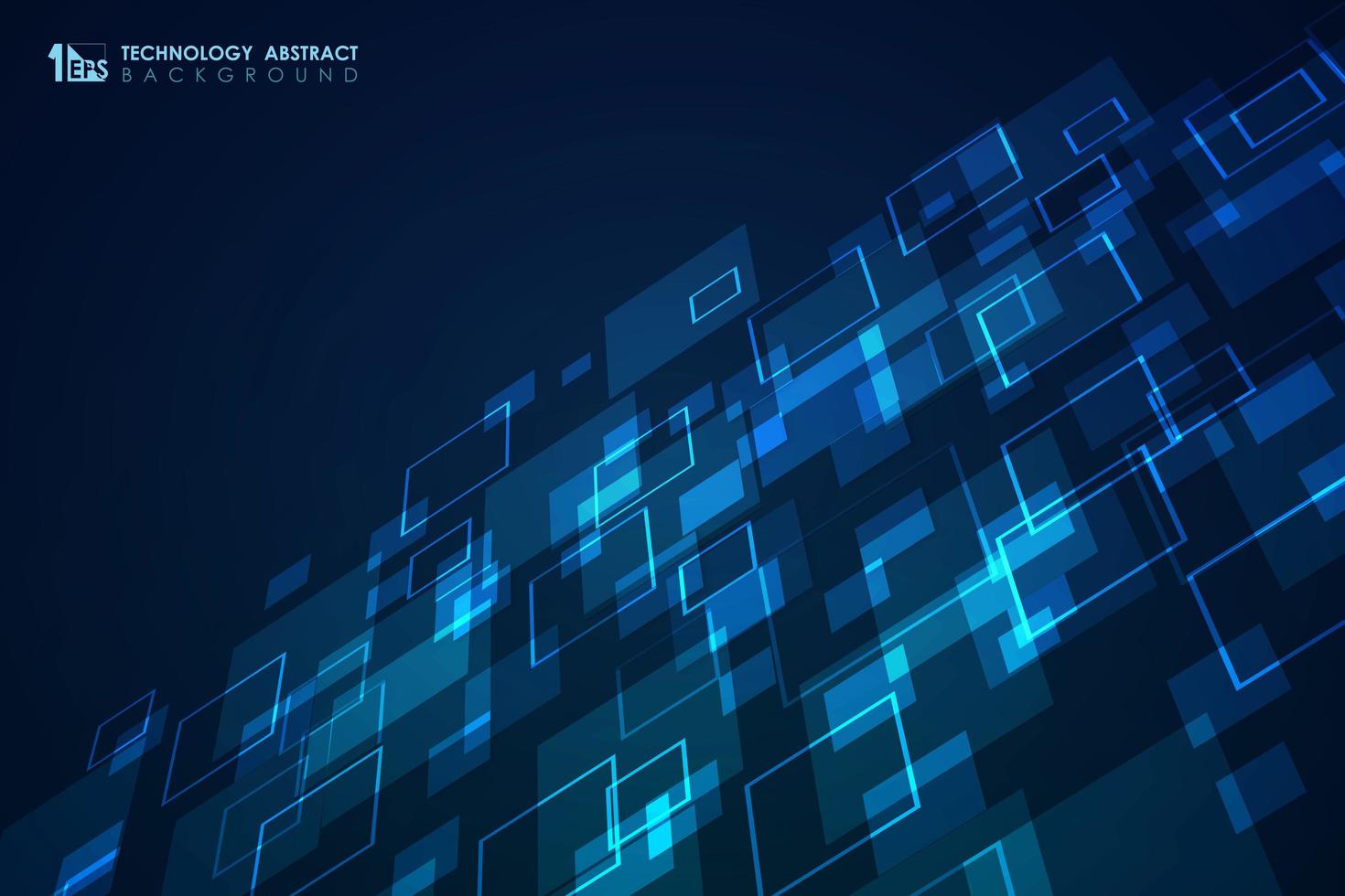 Abstract blue square pattern of modern futuristic design background. vector
