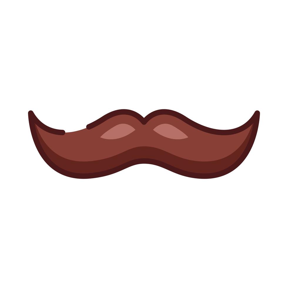 dad mustache hipster and bowtie line and fill style icon vector
