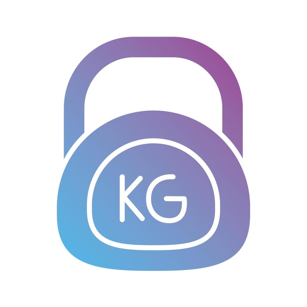 dumbbell gym accessory gradient silhouette style vector