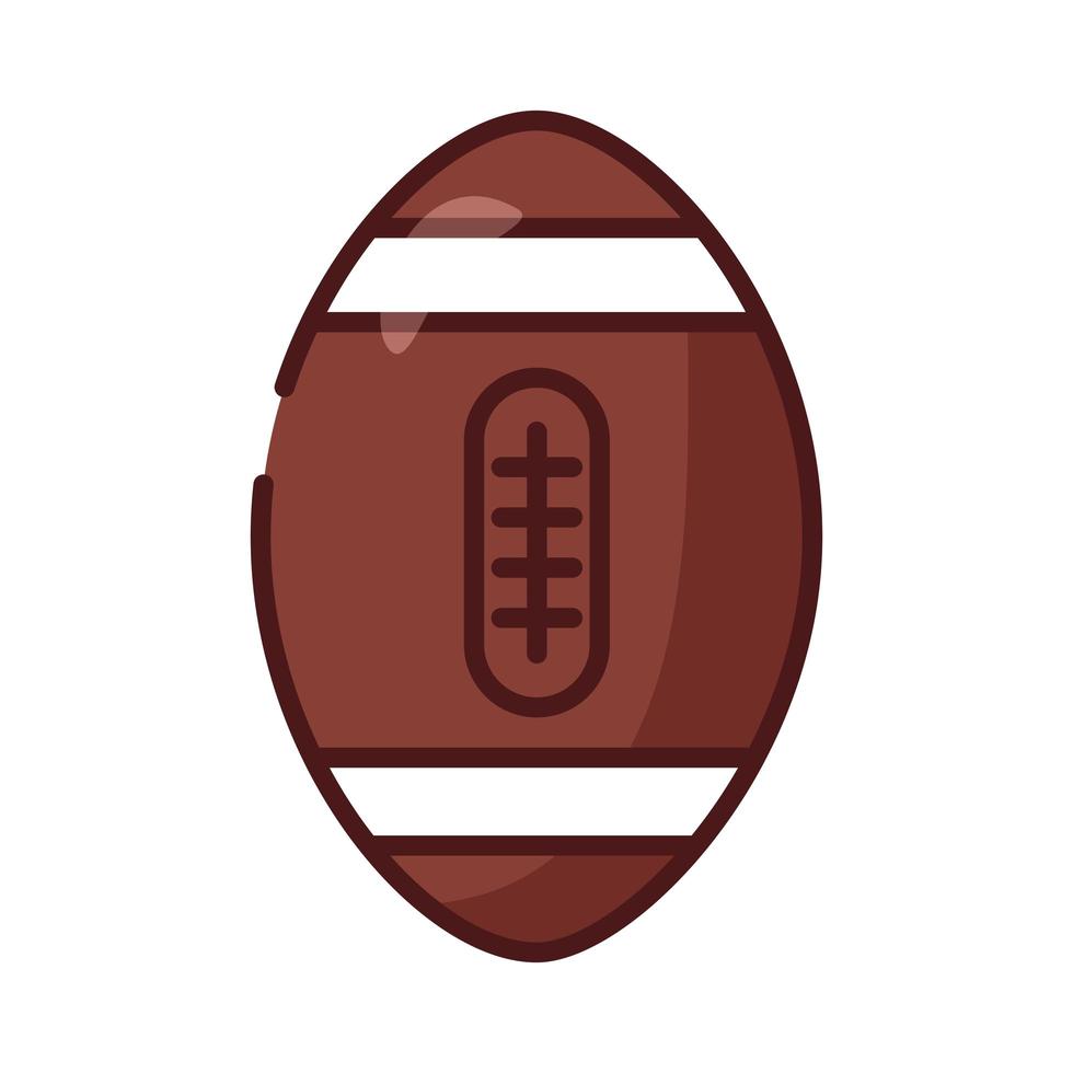 american football balloon line and fill style icon vector