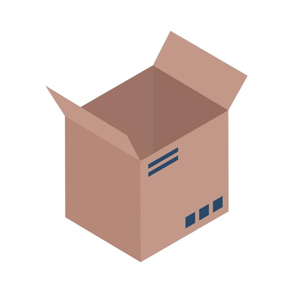 Delivery box isometric style icon vector design