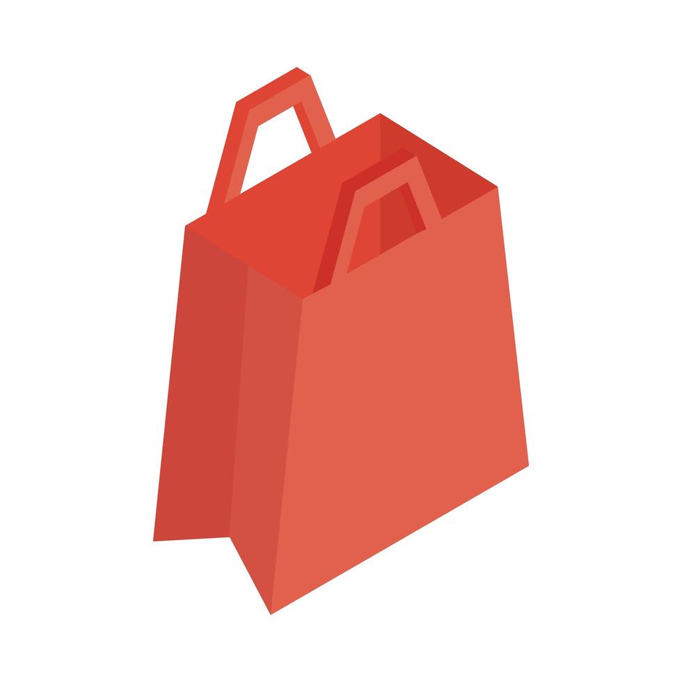 shopping bag isometric style icon vector design