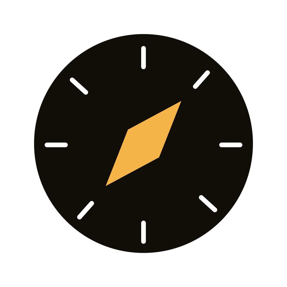 compass guide silhouette style icon vector