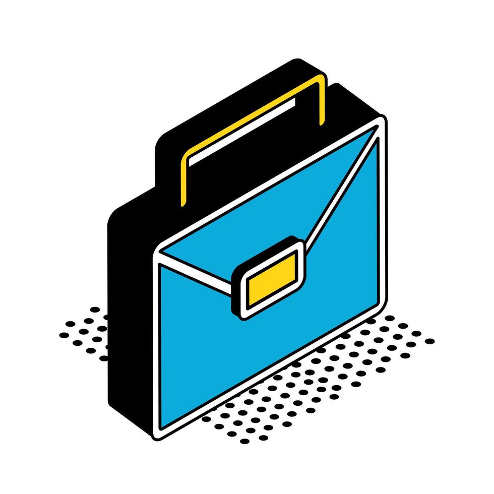 Isolated suitcase isometric style icon vector design