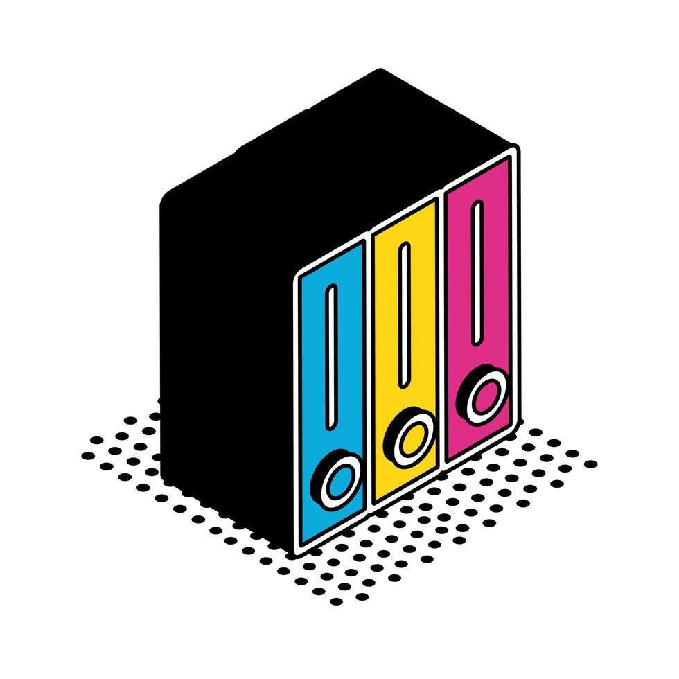Isolated files isometric style icon vector design
