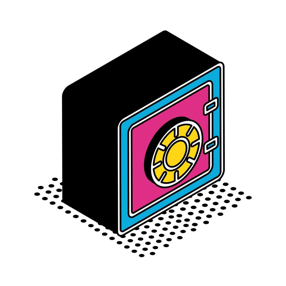 strongbox isometric style icon vector design