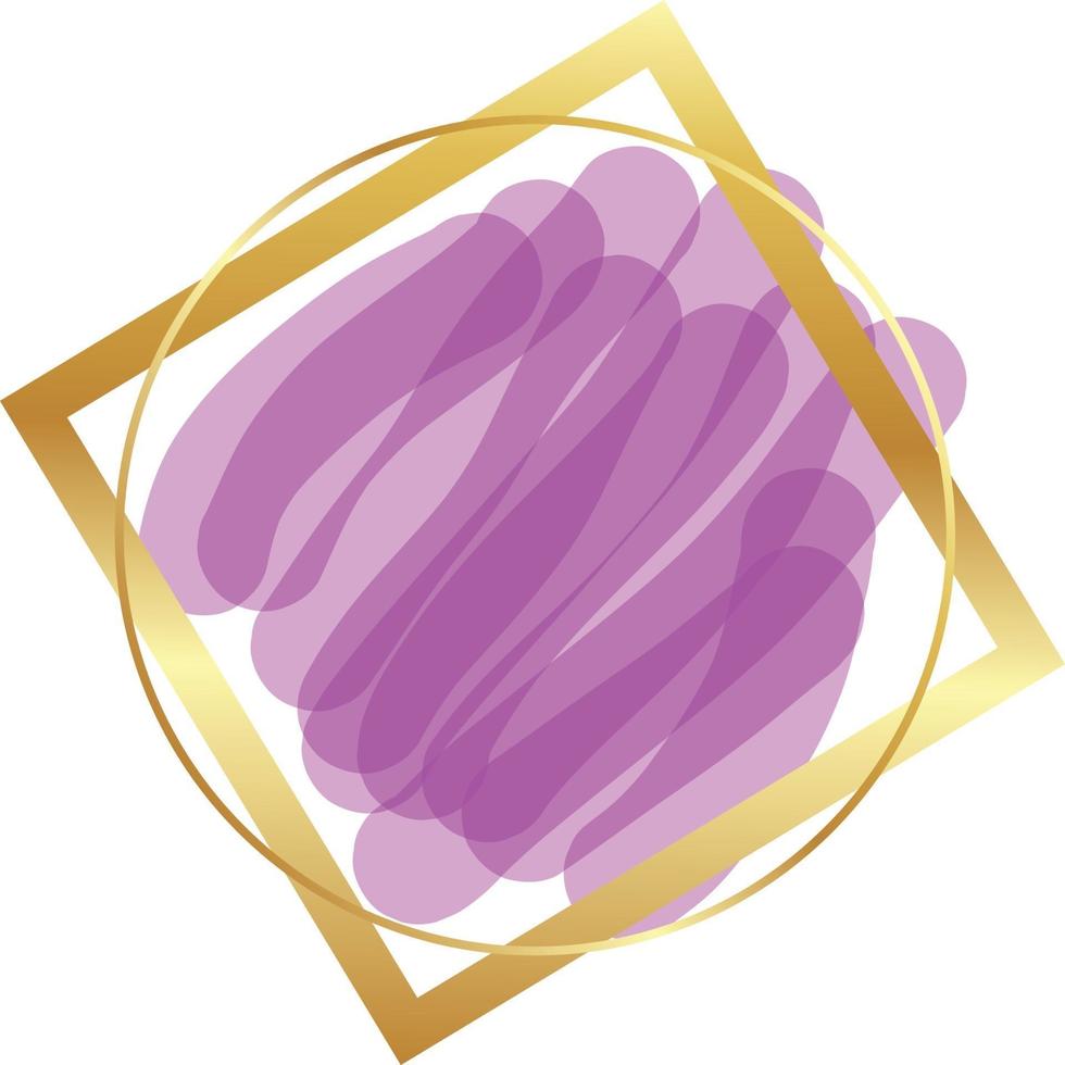 Watercolor Golden Frame vector