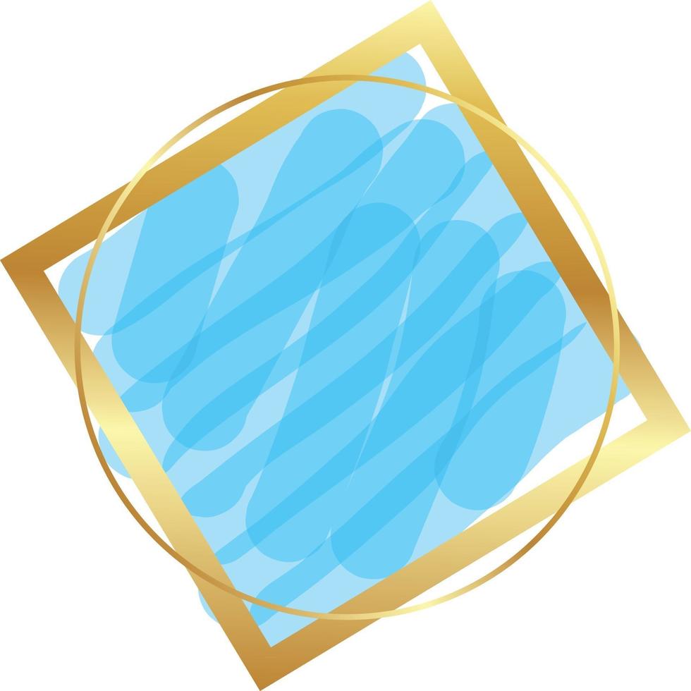 Watercolor Golden Frame vector