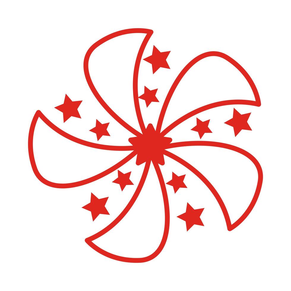 fireworks splash line style icon vector