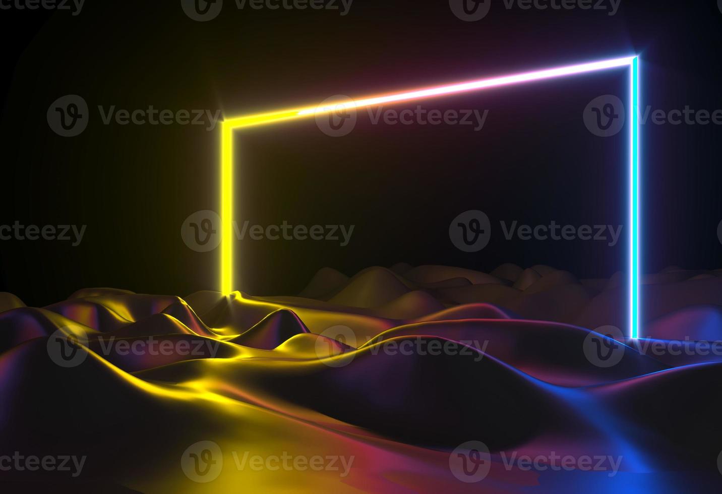 Abstract neon shapes photo