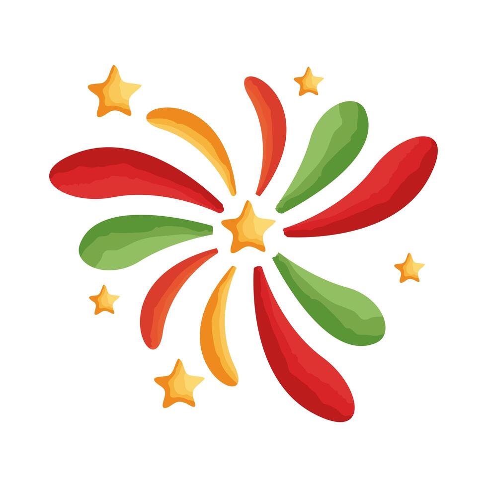 celebration fireworks splash flat style icon vector