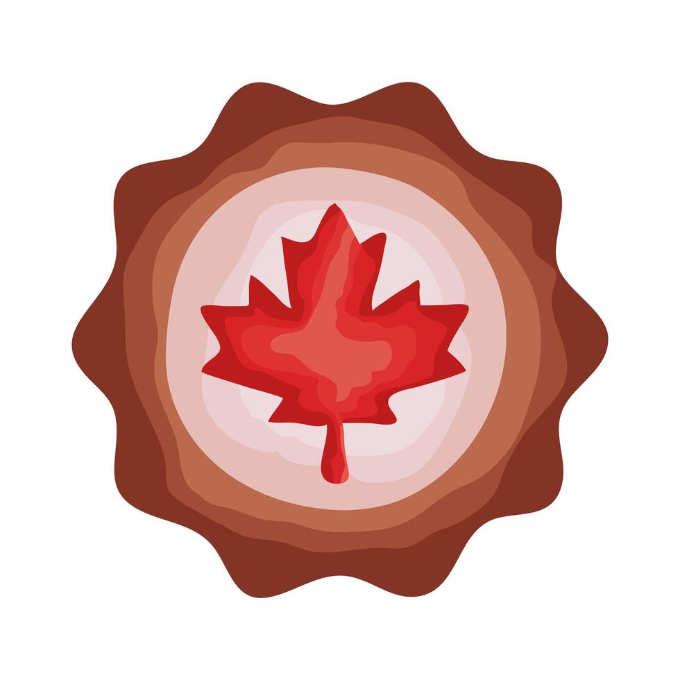 hoja de arce estilo plano canadiense vector