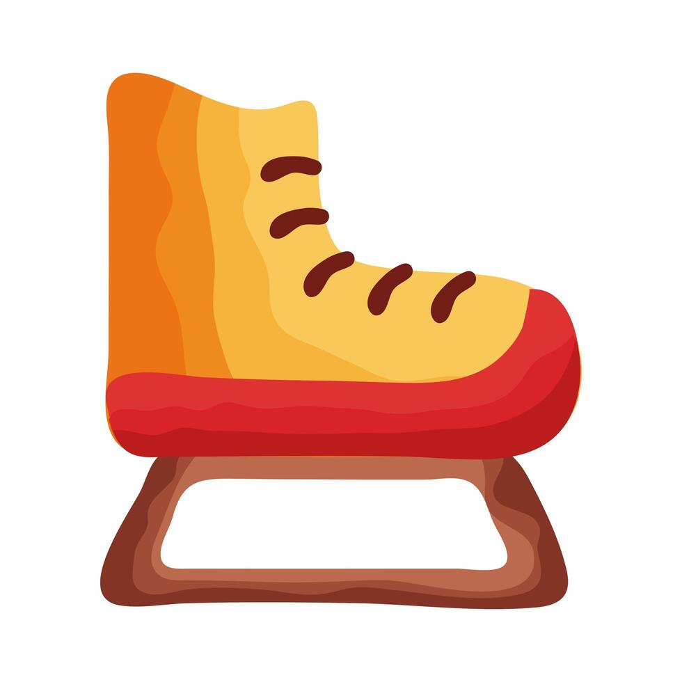 icono de estilo plano de patín de hockey vector