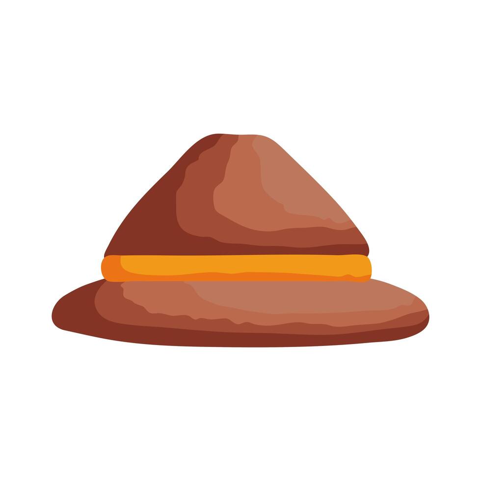 icono de estilo plano de accesorio de sombrero canadiense vector