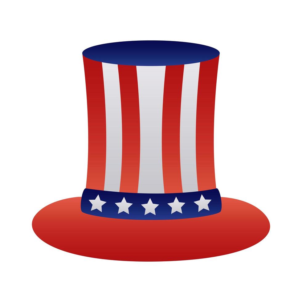 usa hat with flag degraded style vector