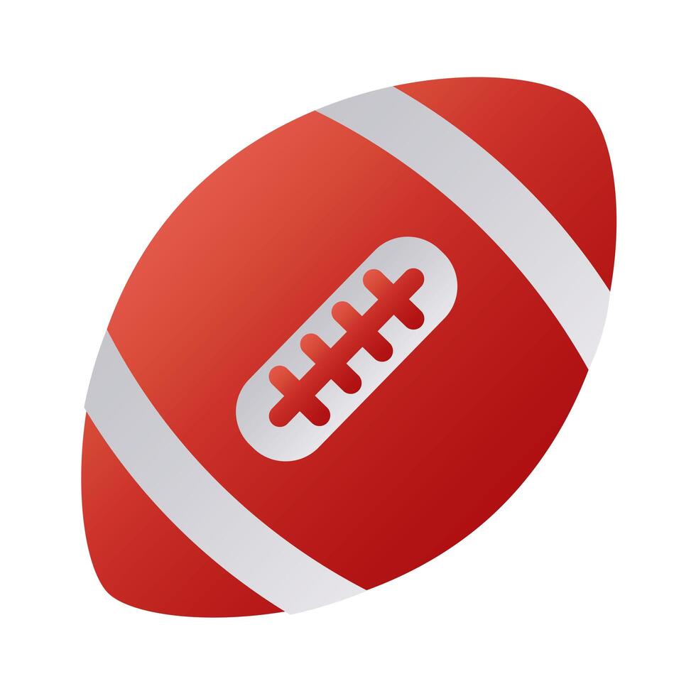 football american sport balloon degraded style vector