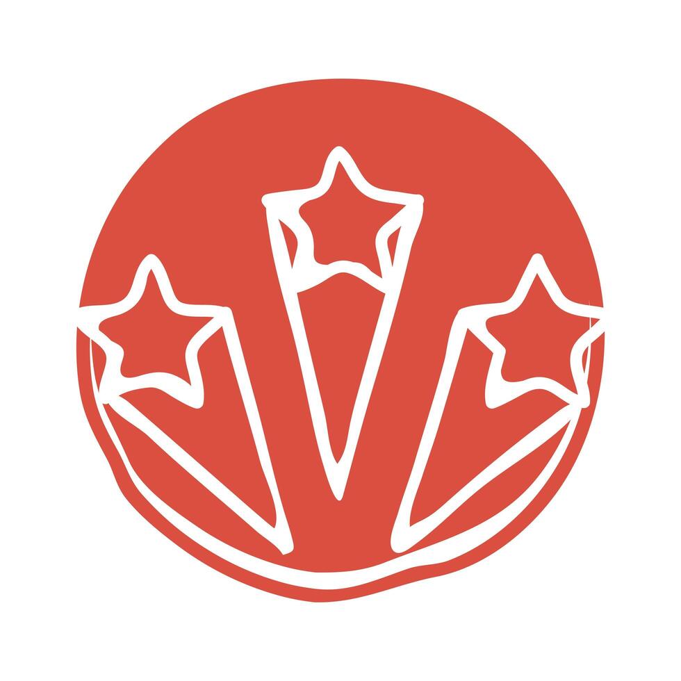 fireworks splash block style icon vector