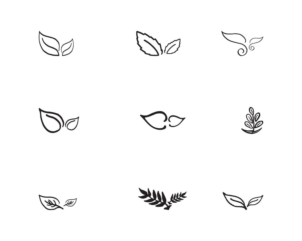 Tree leaf vector logo design of nature object and illustration